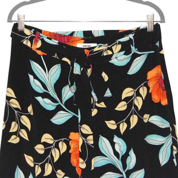 KOTON Colorful Floral Culotte Pants Size Medium - Picture 2 of 4